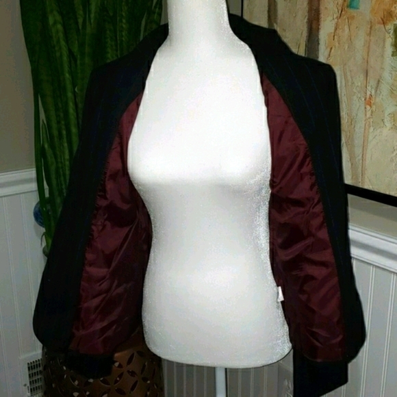 VAN HEUSEN Pin Stripe Blazer Black Size M - Picture 6 of 8